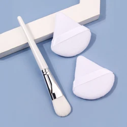 Soft hair Facial Mask Brush Makeup Foundation Brush Face Spa Tongue Brush Soft Triangle sponge Setting Air Cushion Powder Puff