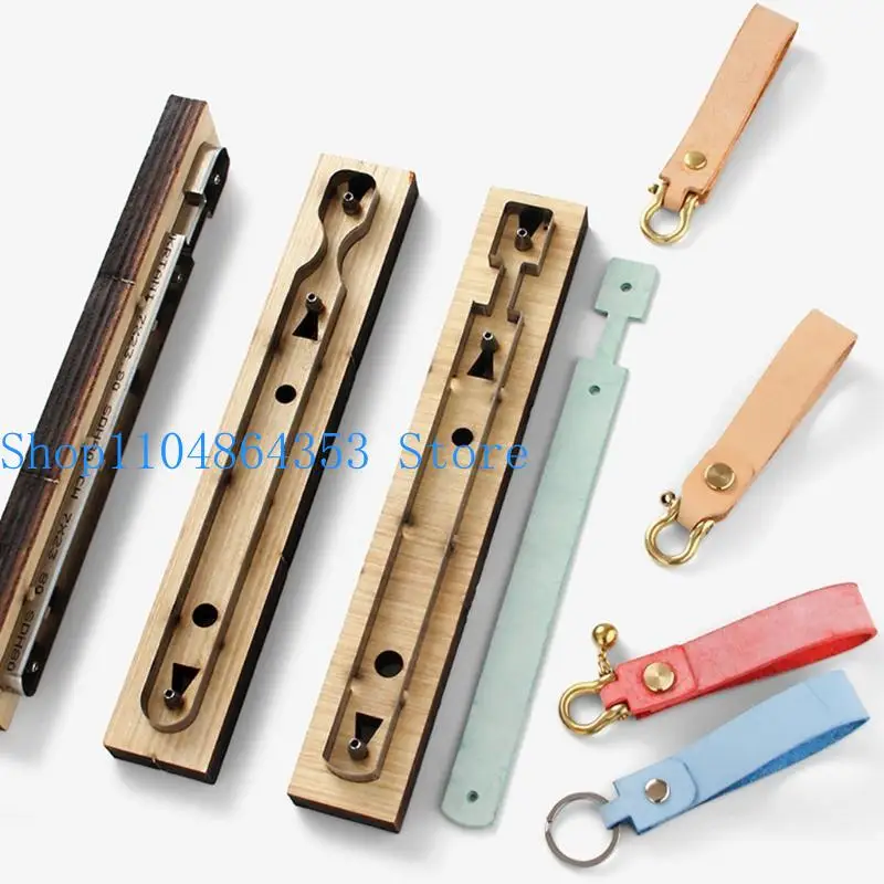 

652F Keychain Cutting Mold Handmade Leather Crafts Making Tool Keychain Strip Mould for Making DIY Craft Leather Crafts