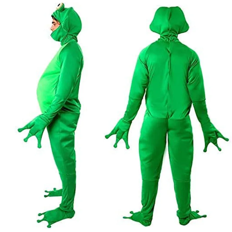 Halloween Cosplay Male Frog Prince Role-playing Novel Conjoined Adult Animal Party Set Stage Performance Accessries for Men