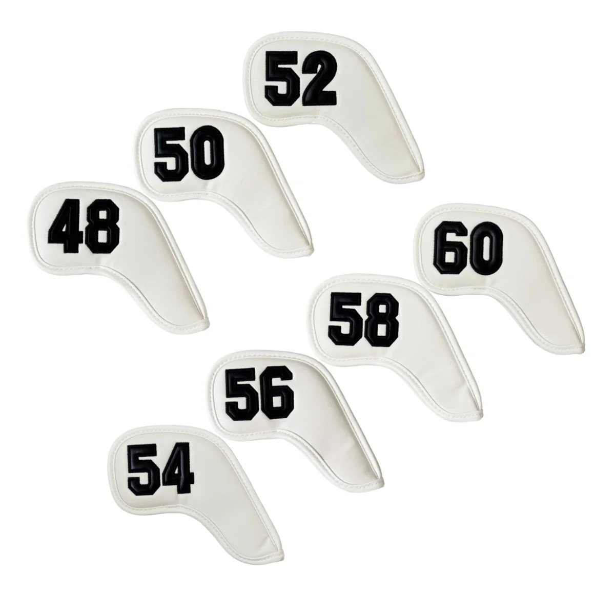 Wedges Cover Pu Leather 48 50 52 54 56 58 60 Degree Golf Club Head Cover Head covers For Sand Wedges Big Number Long Neck