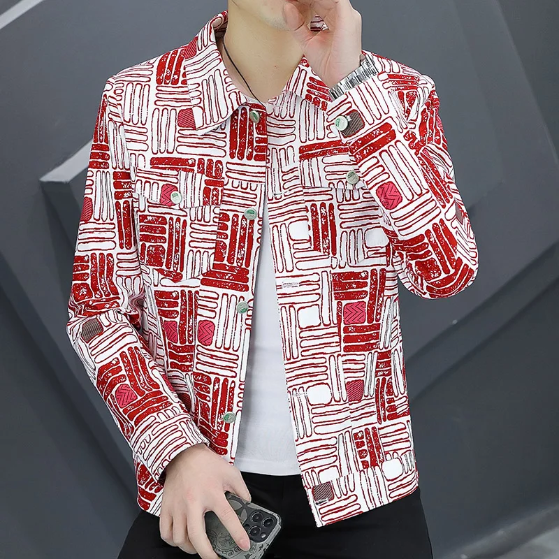 

2024 Autumn Korean Style Fashion Jacket for Men Slim Fit Long Sleeve Casual Business Coats Social Streetwear Windbreaker Tops
