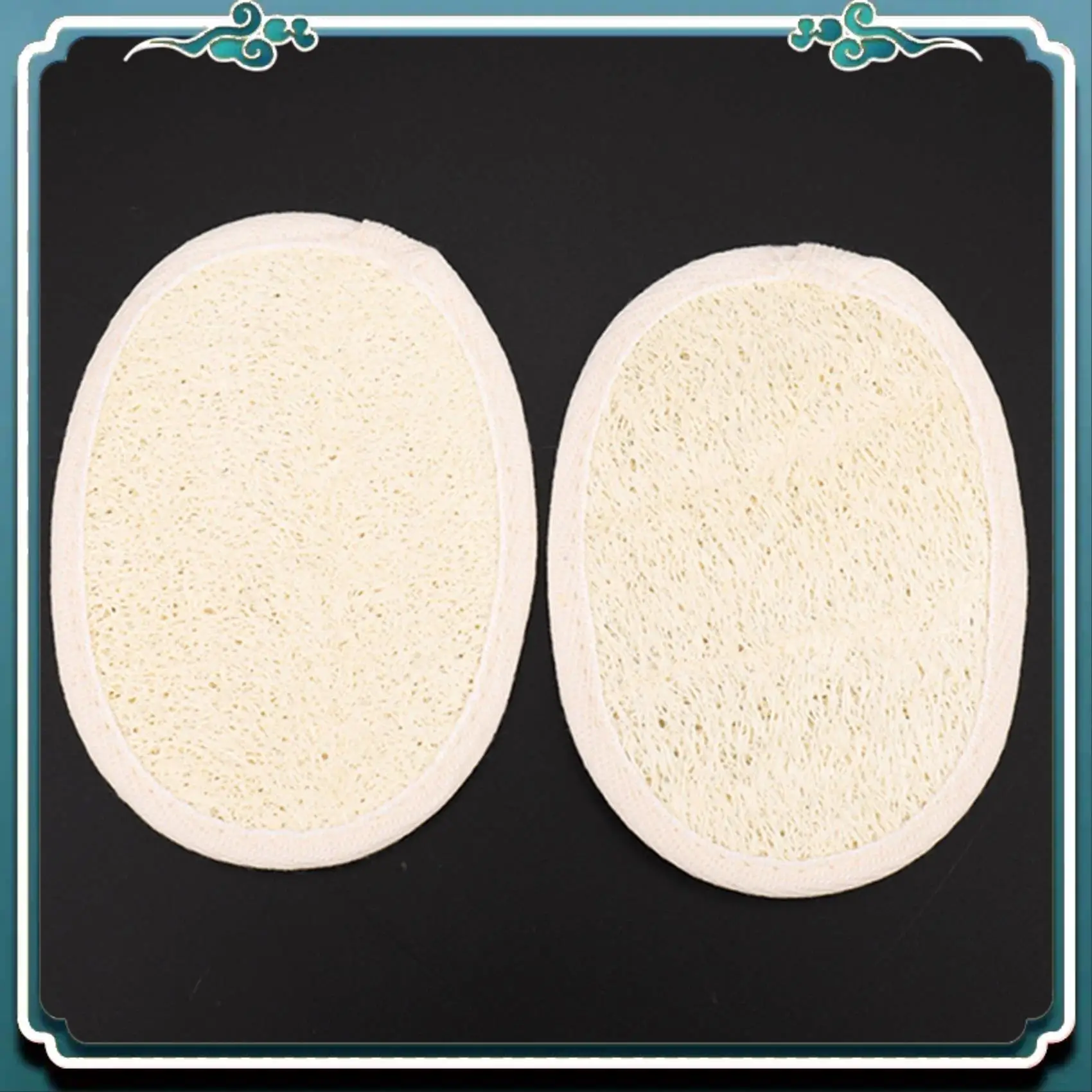 Loofah Exfoliating Back Scrubber For Shower, Double Side Scrubbing Strap, Body Bath Sponge With 100% Natural Luffa, Back Washer