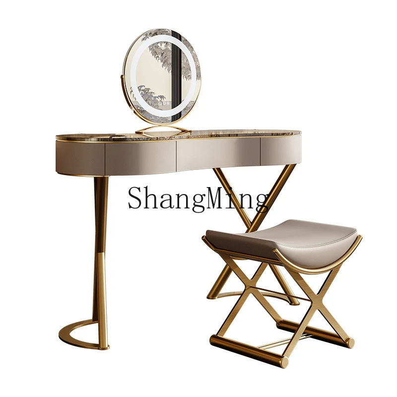 CL modern simple small apartment high-end creative makeup table light luxury rock slab dresser bedroom storage