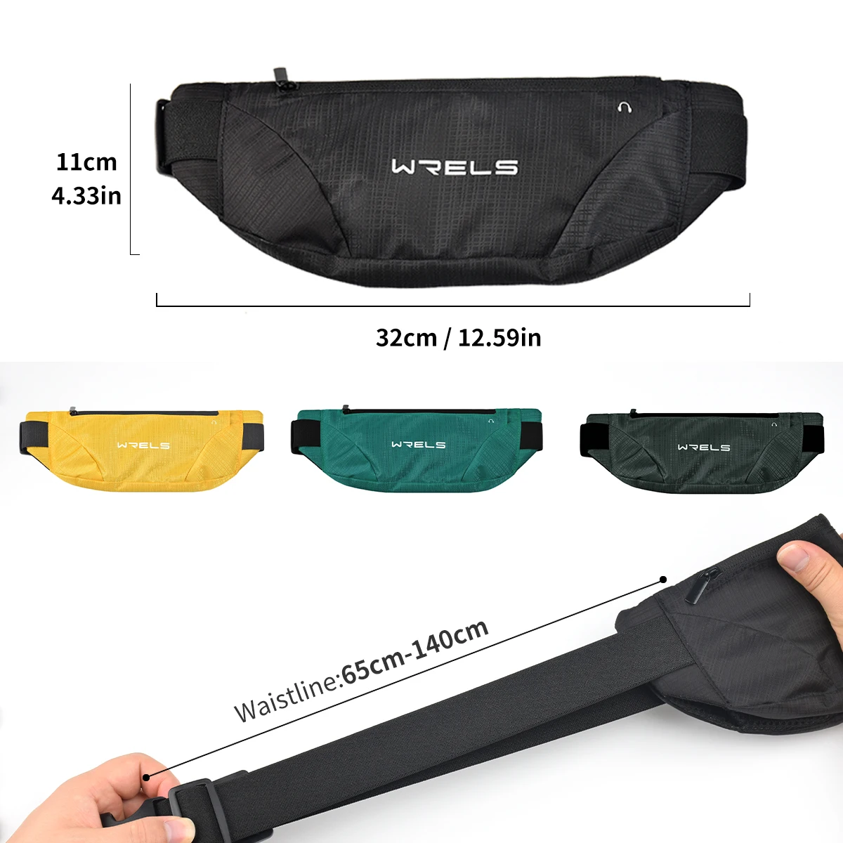 Riñonera para correr al aire libre, bolsa ultrafina para teléfono móvil, elástica, deportiva, impermeable, ajustada, para teléfono móvil