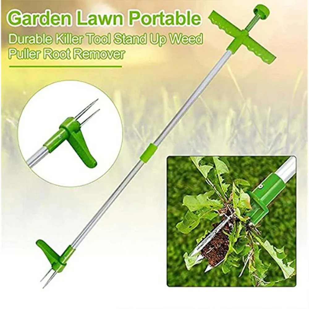 

Outdoor Root Remover Weeder Portable Manual Garden Lawn Long Handled Stand Up Weed Puller Lightweight Foot Pedal Garden tools