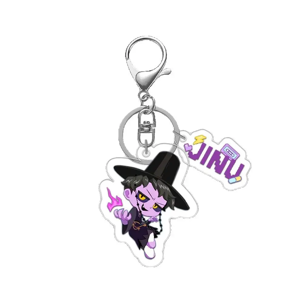 

2Pcs/Set KPOP DEMON HUNTERS Cute Keychain Students Bag Accessories Pendant JINU ZOEY MIRA Car Door Keyring Fans Suppport Gift