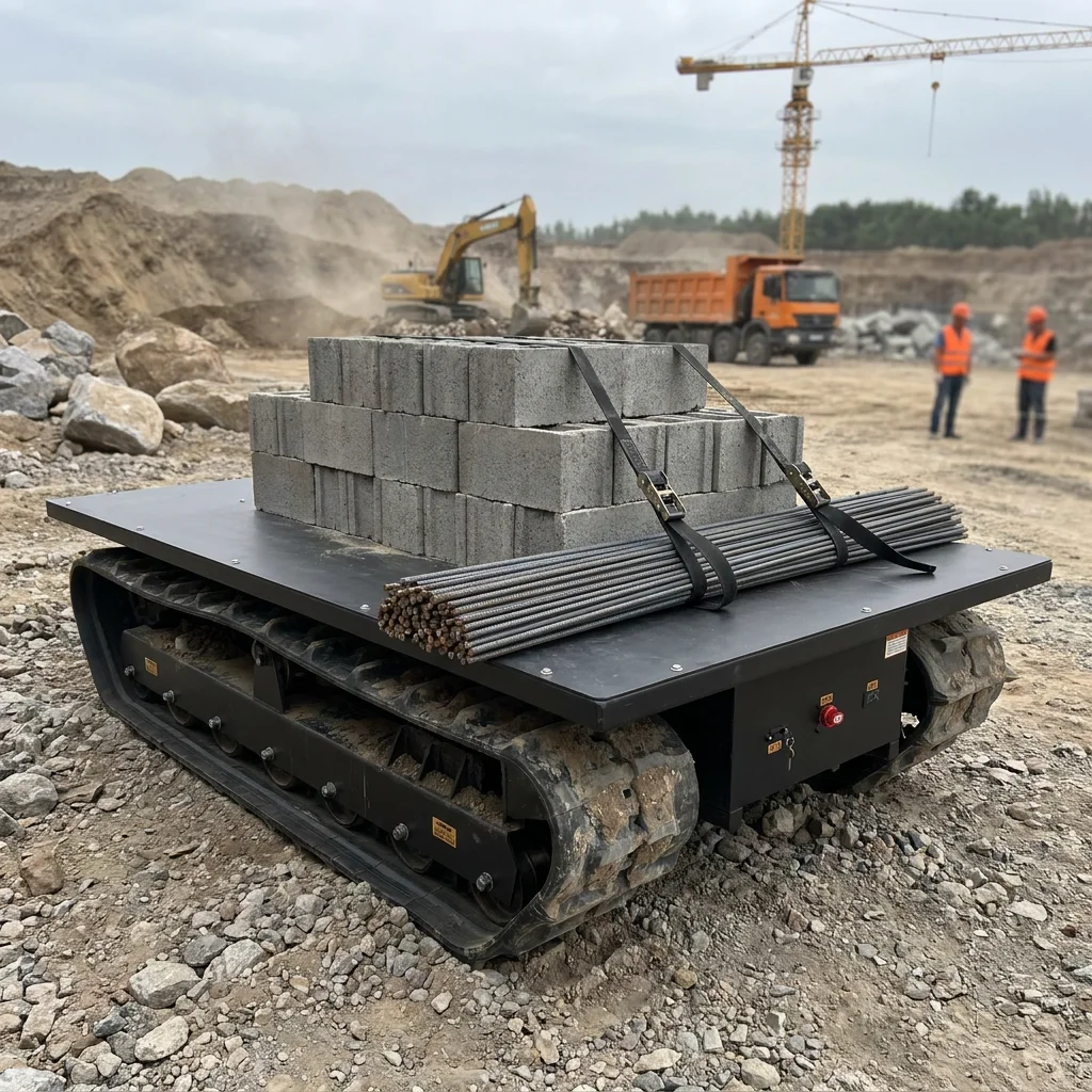 Crawler Tracked Chassis with Shock Absorption Structure Providing Excellent Damping and Platform Stability
