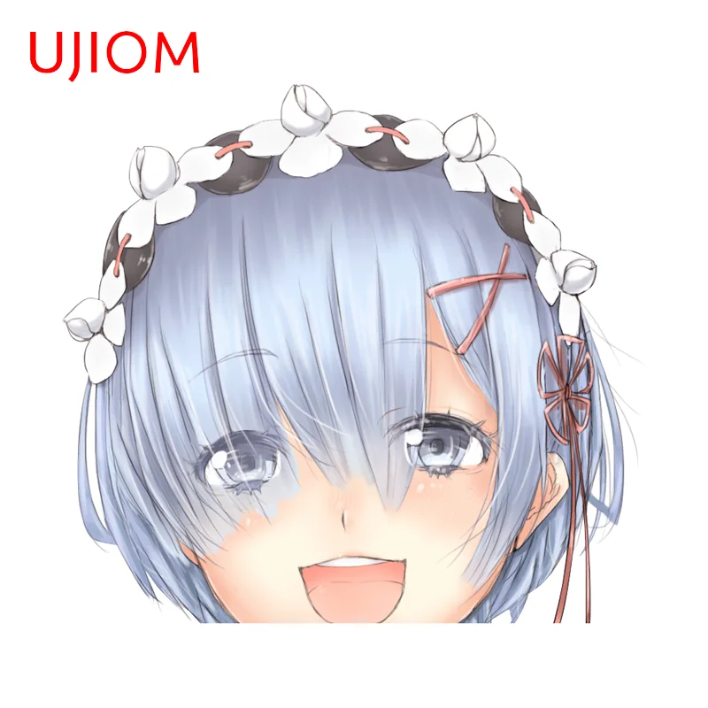 UJIOM Chibi Rem Trendy Picture Wall Sticker Versatile Practical Skateboard Decal Suitable For Kitchen Cupboard Decoration