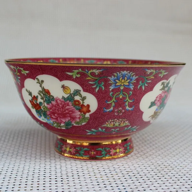 Chinese Antique Qing Dynasty Ceramic Color Bowl Jingdezhen Porcelain Small Bowl Collection