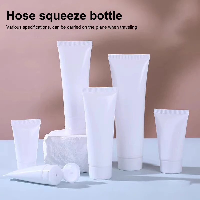 

10Pcs 15/20/30/50/100ml White Flip Top Empty Refillable Lotion Squeeze Tubes Leakproof Travel For Hand Cream Skincare Lotion DIY