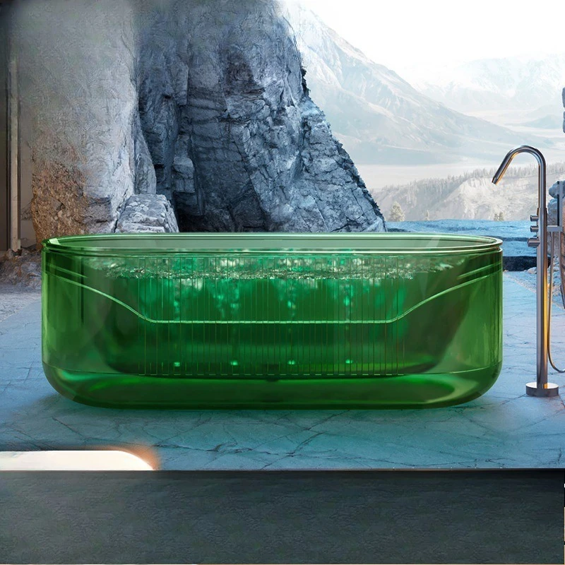 Transparent Jacuzzi, household bubble integrated freestanding