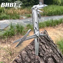 BHBT Mini Portable EDC Multifunctional Combination Tool Folding Knife Scissors Outdoor Stainless Steel Survival Knife Multi-Purp