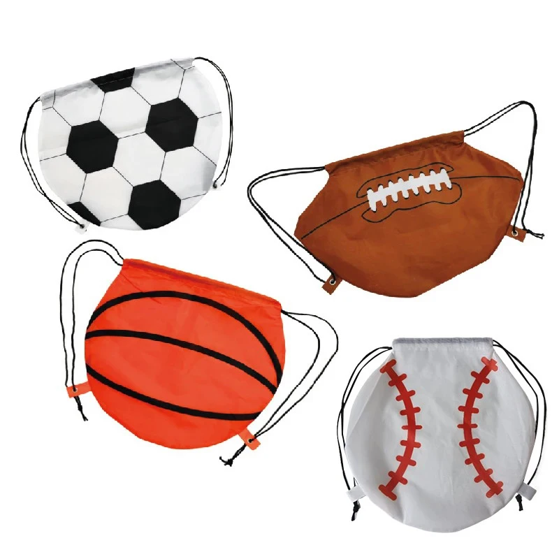 210D portátil poliéster basquete cordão saco de armazenamento ombro mochila futebol rugby saco esportivo