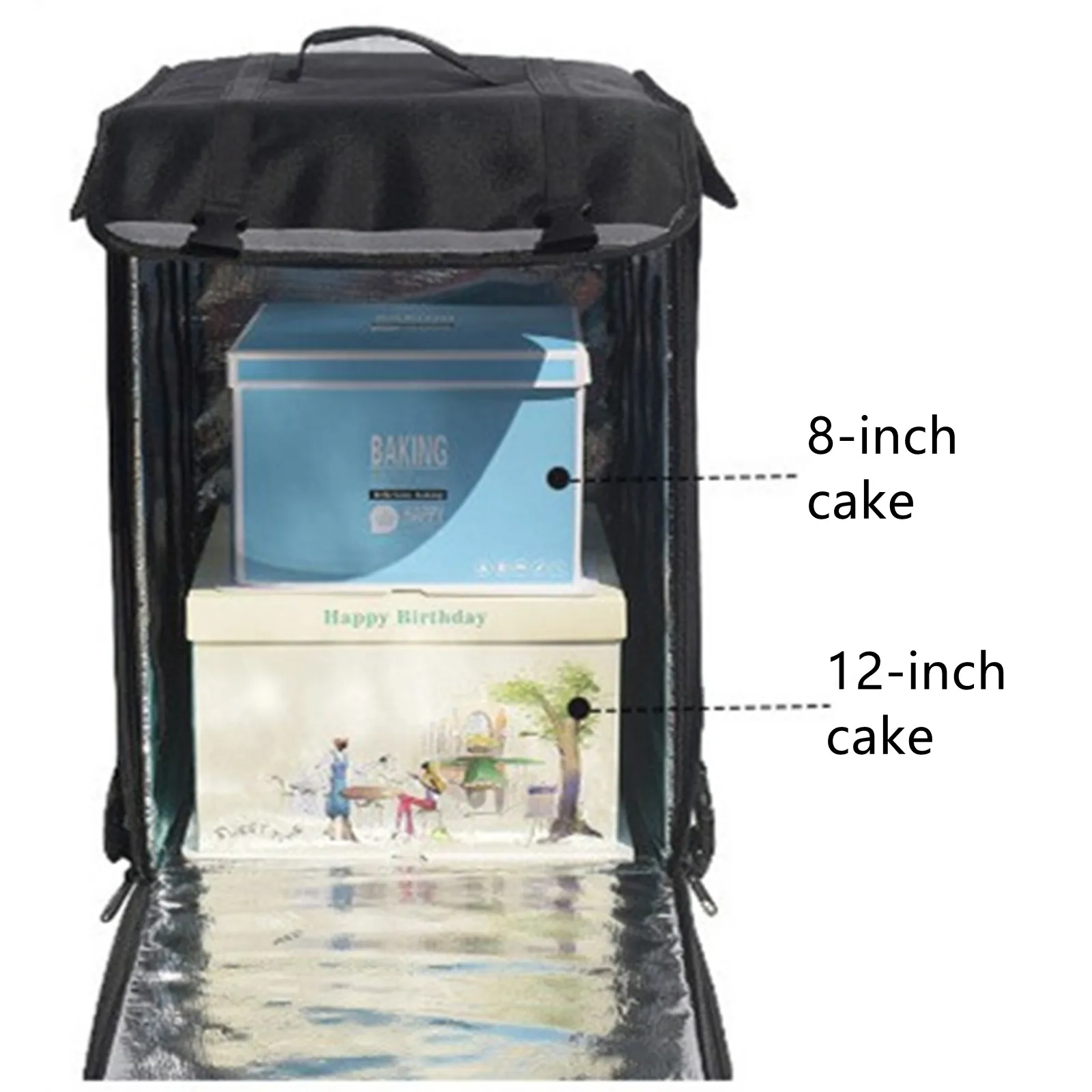 69L large Cake Takeaway Box Freezer Backpack Fast Food Pizza Delivery Incubator Ice Bag Meal Package Car Travel Suitcase Handbag