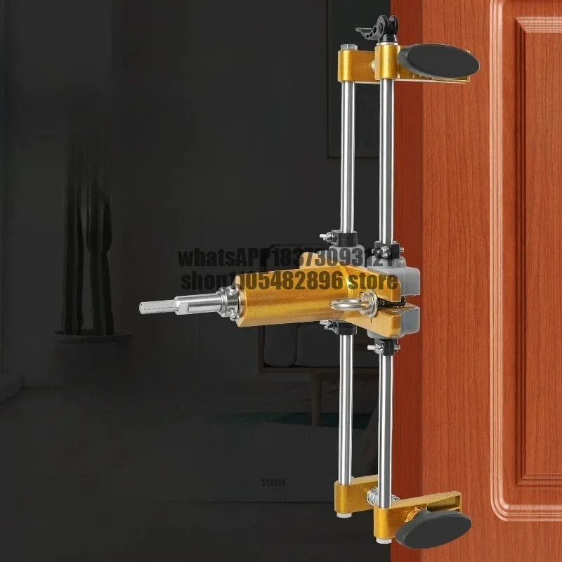 18/22/24MM Wooden Door Hole Opener Slotting Machine Multi-function Woodworking Wood Door Lock Mortise Template Fixture Tool Kit