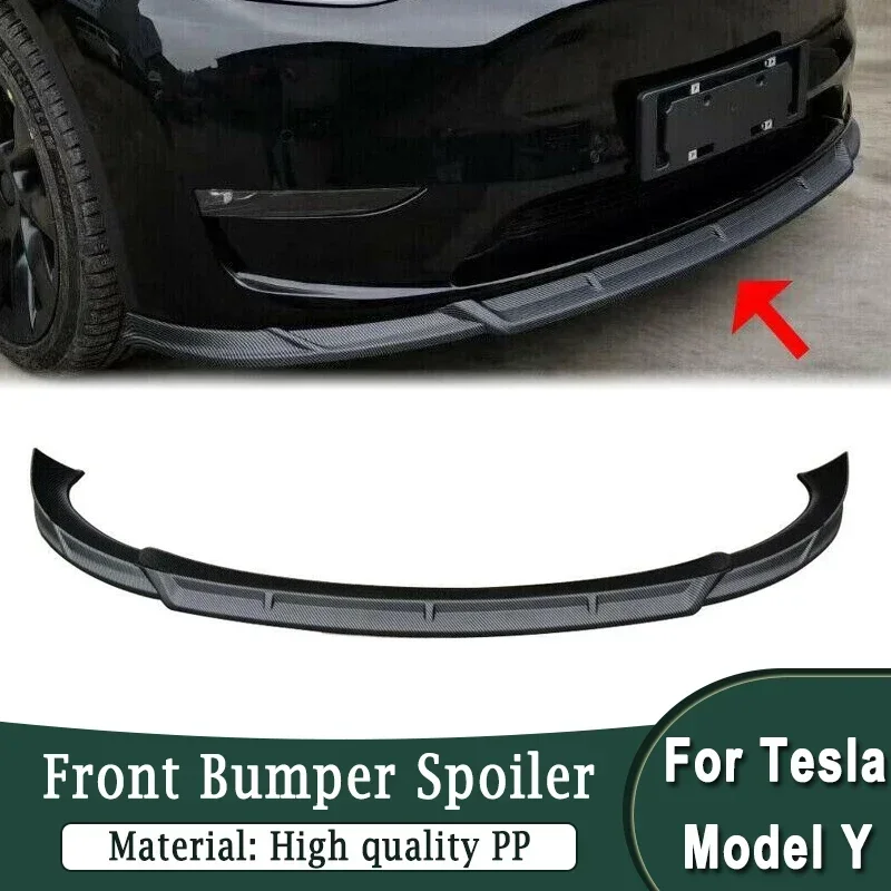 

For Tesla Model Y Front Bumper Lower Spoiler Lip High quality PP Bumper Reinforcement Decoration Lower Protector Guard Body Kit