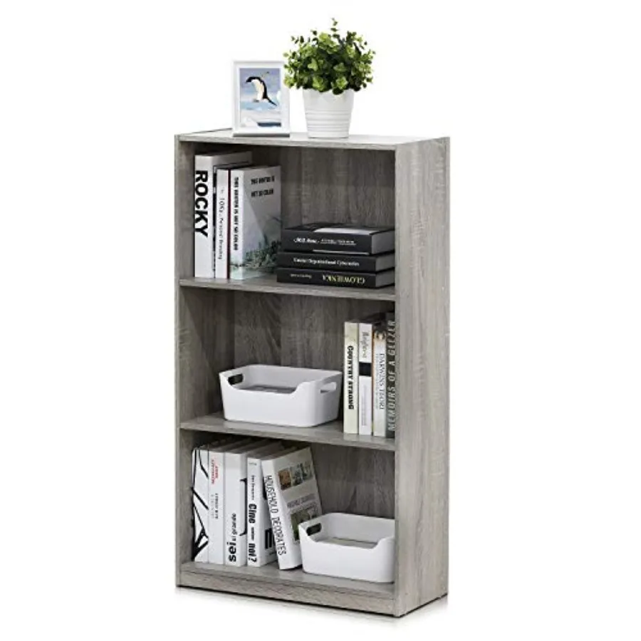

Книжный шкаф BASIC с открытыми полками, напольный стеллаж 9,3 x 21,8 x 39,5 дюймов для организации и хранения вещей в гостиной