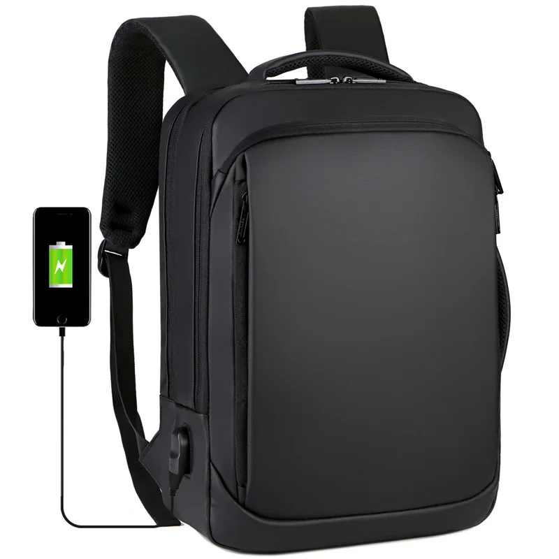 2023 New Men's Bag Backpack for Men Multifunctional Business Notebook Backpack USB Charging Waterproof Film Men's Casual Backbag