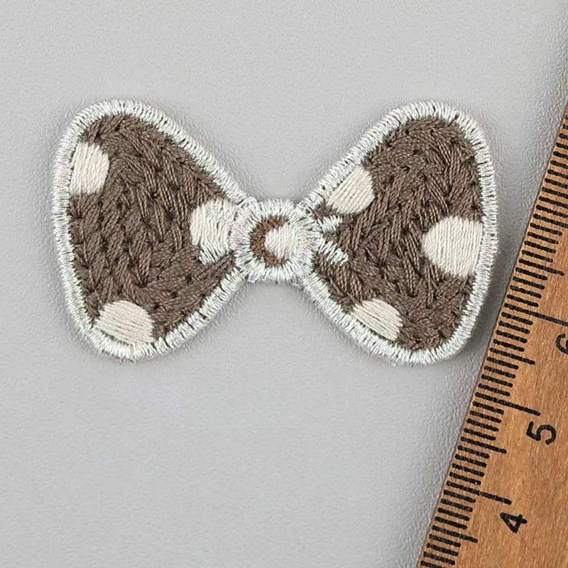 20 Stück gestrickte, bestickte Schleifen-Aufnäher für DIY-Kinderkleidung, Haarspangen, Schuhe, Socken, dekorative Aufnäher – Detail 9