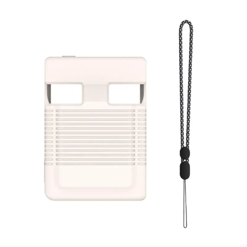 J2FC Gamepad Housing Silicone Protector Cover with Lanyard for Miyoo Mini Scratchproof Shell Skin Protective Case Sleeve