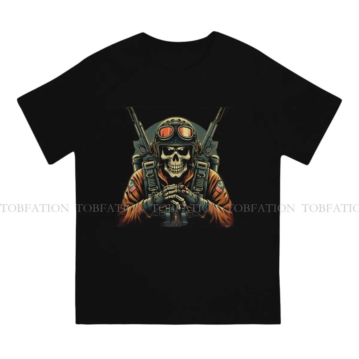 Skull TShirt For Men Helldivers Clothing Style T Shirt 100% Cotton Comfortable Print Fluffy