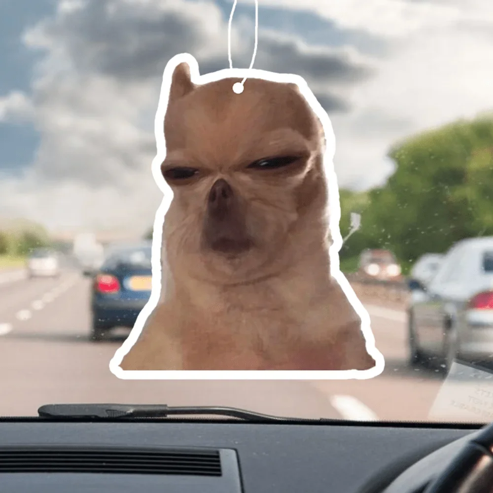 Feisty Chihuahua Auto-Duftaufhänger – Viral Meme Design, Spiegelentlüftung zum Aufhängen, anhaltender Duft
