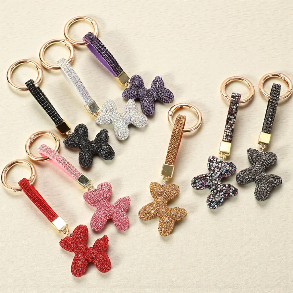 

1PC Trendy Sparkling Balloon Dog Key Ring Metal Personalized Keychain Beer Can Kitchen Bar Tools Accessories Gift Wholesale