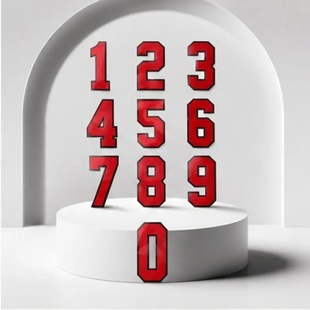 20pcs Embroidered Number Patches for Clothing, Backpacks, Hats, Bags – Decorative Sewing Appliques & Reinforcement