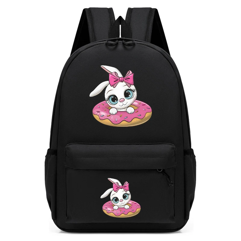 Mochila escolar Sacos para crianças Coelho dos desenhos animados, Anime Bookbag, Animais Kawaii, Mochila fofa para crianças, Meninas