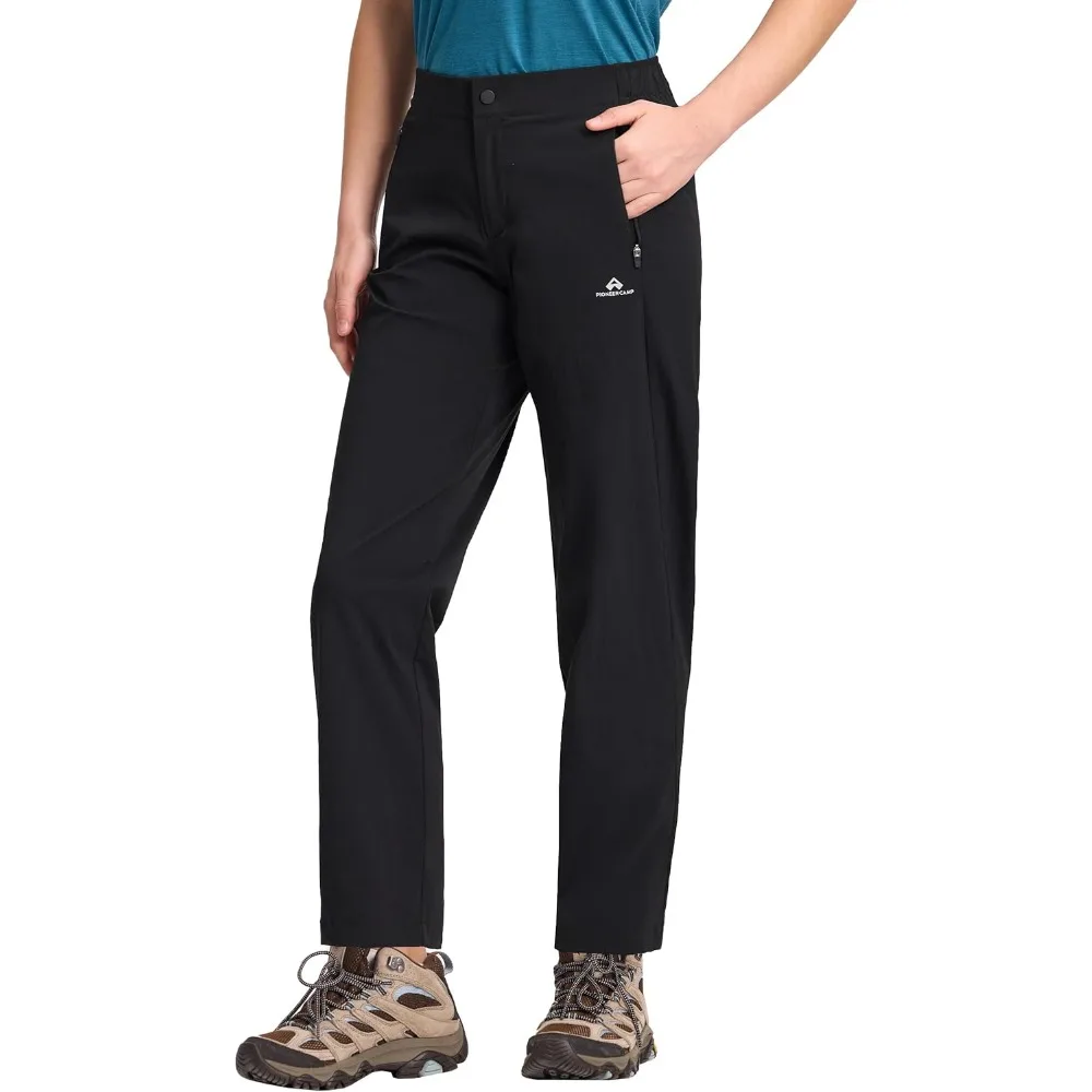 

Pioneer Camp Women's Hiking Travel Pants Lightweight Quick Dry Relaxed Fit Ankle Pants UPF 50 Athletic Stretch for Golf Work