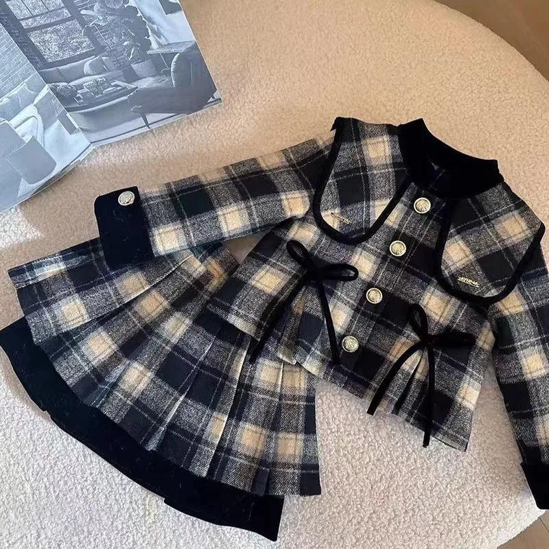 conjunto-para-ninas-otono-invierno-estilo-universitario-chaqueta-de-algodon-grueso-y-falda-plisada-conjunto-de-dos-piezas-traje-para-ninos