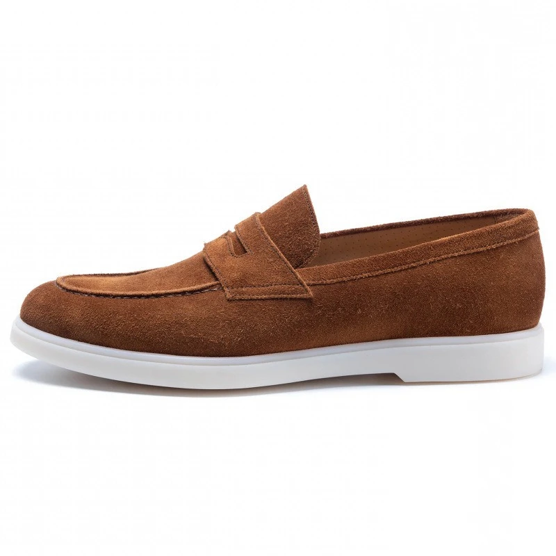 Men's Casual Shoes Slip on Loafers Britain Style Women Large Size Low Heel Flat Comfortable Shoes Everyday Styling walk 35-48