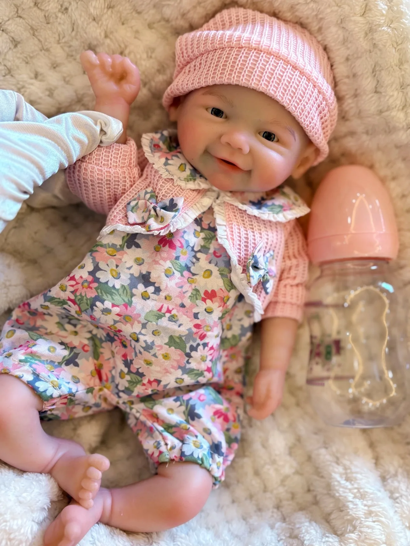 13 Zoll bebe reborn de silicona Ganzkörper-Silikon-Offener Mund Vivienne Neugeborene Babypuppe für Geburtstagsgeschenke