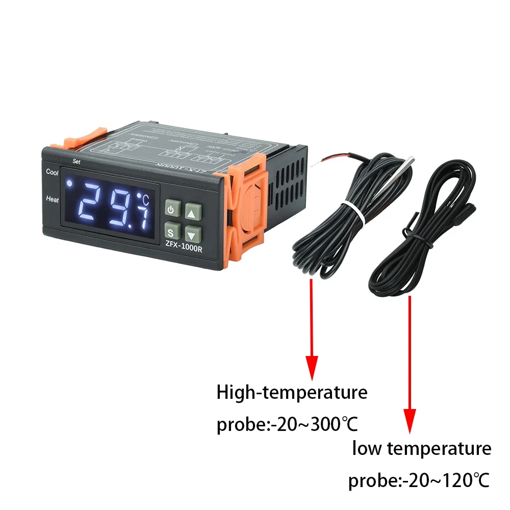 Industrieller Digitaler Temperaturregler mit Dual-Modus-Speicher 16A Relaisausgang -20 bis 300 Grad Temperaturbereich Thermostat – Detail 10
