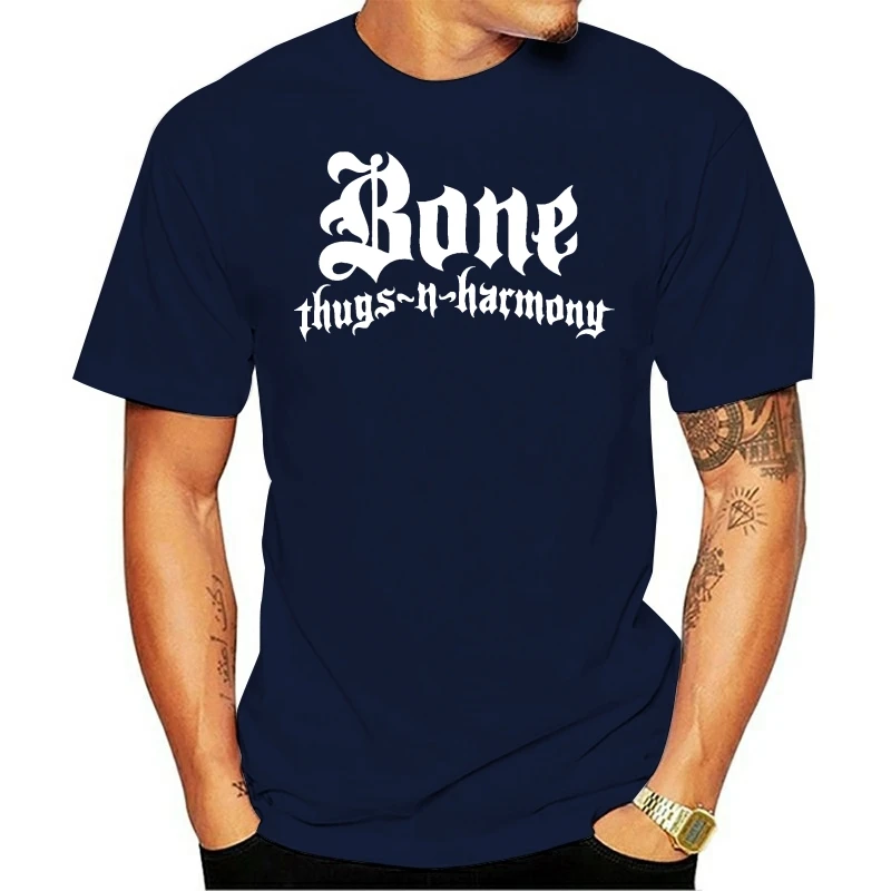 Bone Thugs N Harmony Logo T Shirt Vintage Hip Hop Rap Group Tee Eazy-E Classic 100% cotton tee shirt tops wholesale tee