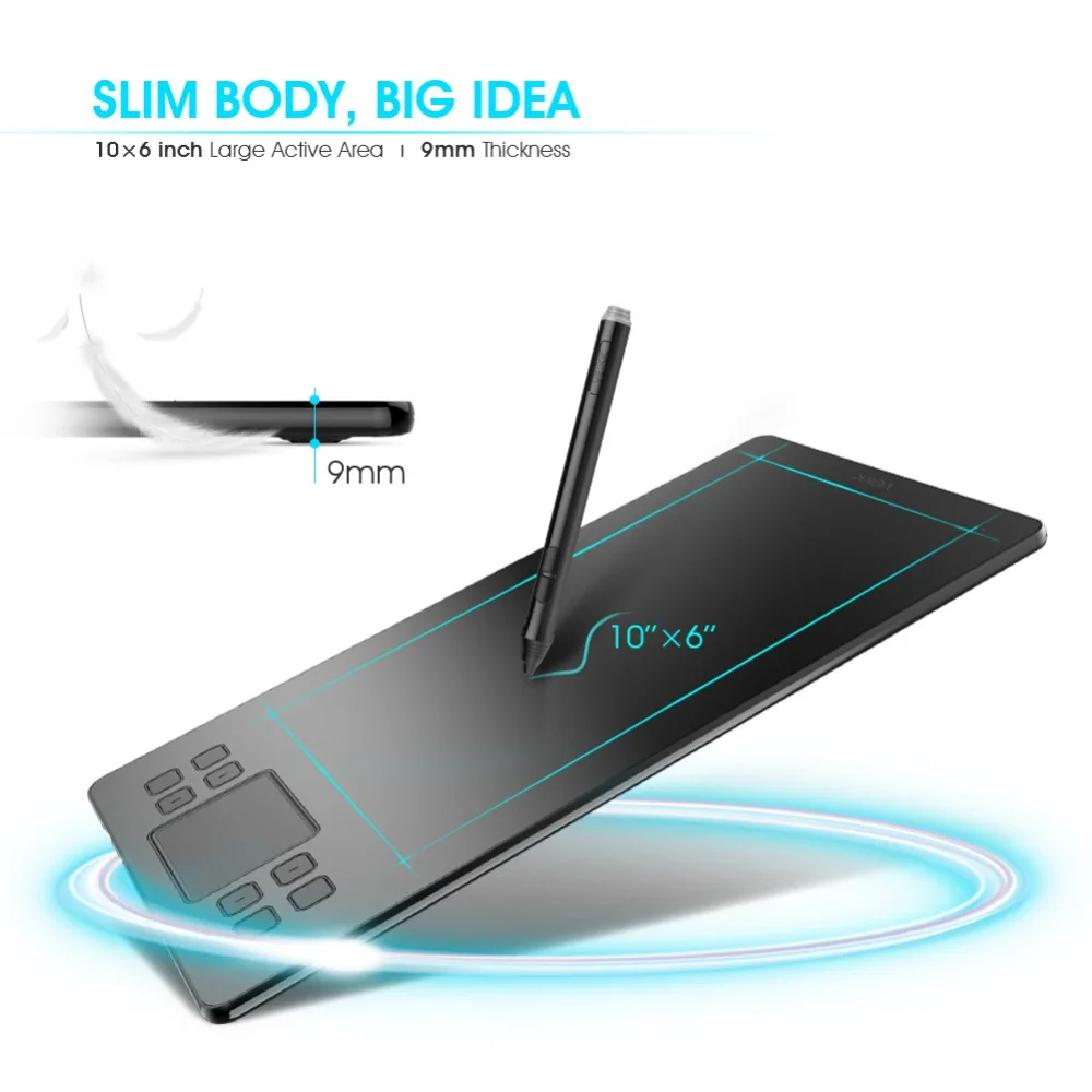 VEIKK A50 Touch Digital Tablets TYPE-C USB Signature Graphics Drawing Pen Tablet OSU Game Battery-Free Tablet grafik tablet