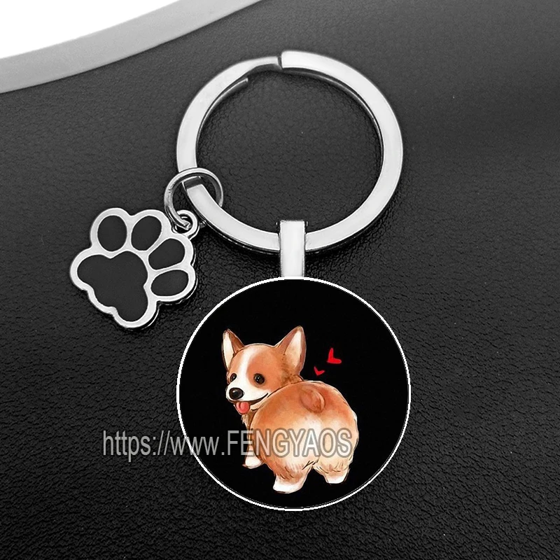 Cute Corgi Keychains Women Cute Dog Key Chains House Lovely Puppy Key Holder for Keys Gift for Birthday