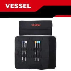 VESSEL 6-Piece Precision Screwdriver Set with Phillips/Torx Screwdrivers,Pouch for Computer, Laptop, Eyeglass, Watch NO.9906B