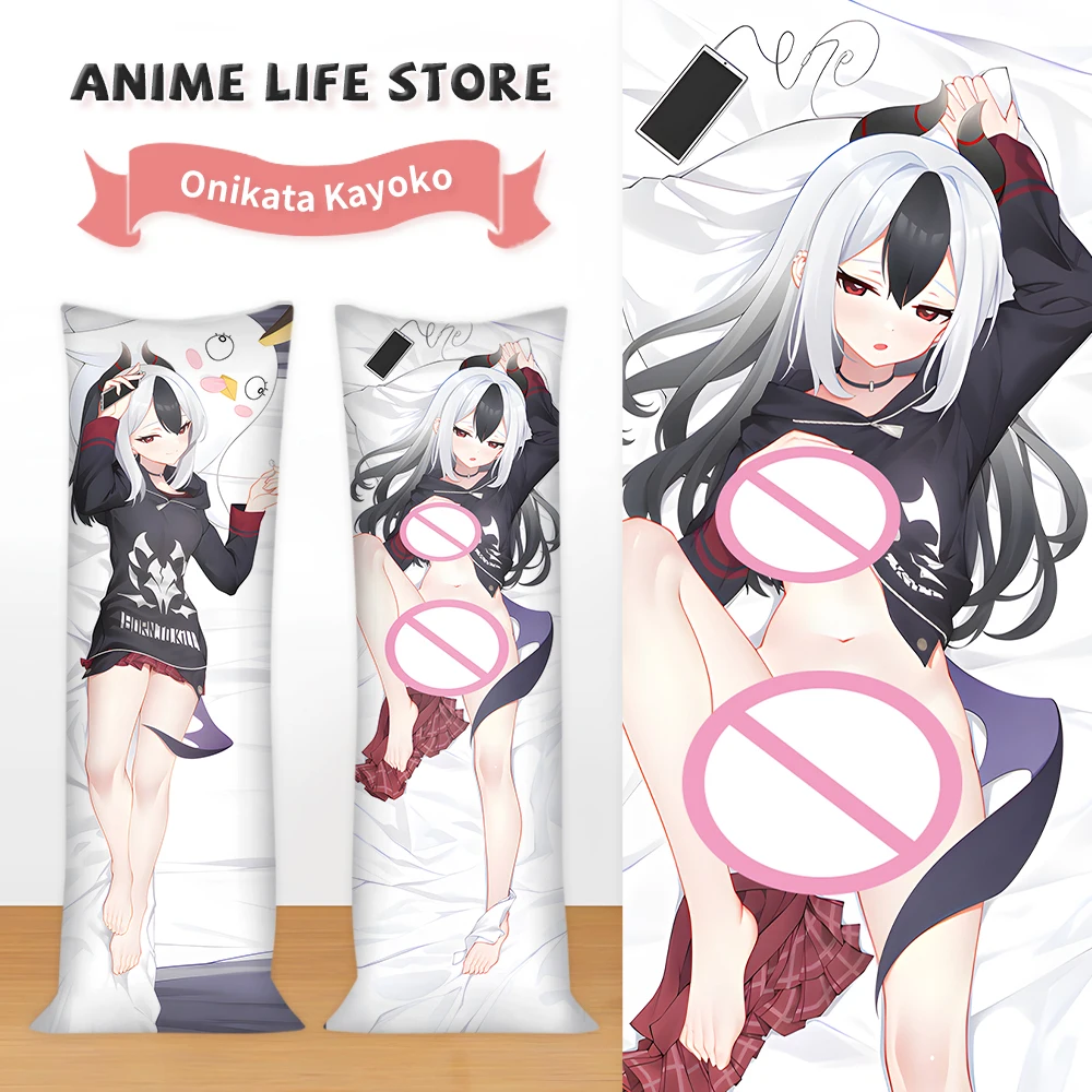 Dakimakura Blue Archive Onikata Kayoko Pillowcase Double-Sided Print Cushion Covers Anime Hugging Fullbody Bedding Pillow Cover