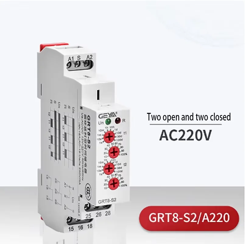 GRT8-S1S2 dual time automatic infinite loop relay 220v AC 24V can replace DH48