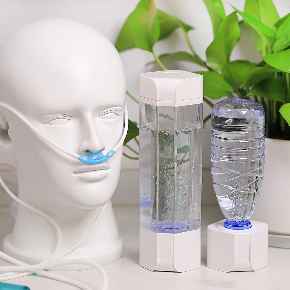 Transparent Bottle Portable Hydrogen Water Bottle with Hydrogen Gas Inhaler Hydrogen Drinking Water
