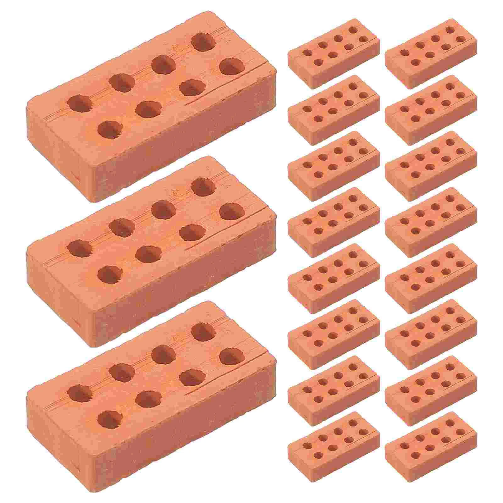 

50 Pcs Mini Bricks Landscape Accessories Miniature Decor Decorate Construction Supplies Playing House Props Toy Simulation Clay