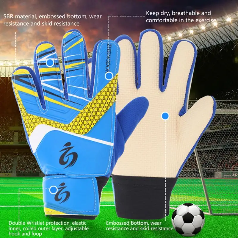 Children Soccer Goalkeeper Gloves For Children 5-16 Years Old Soft Goalkeeper Gloves Children Riding Scooters