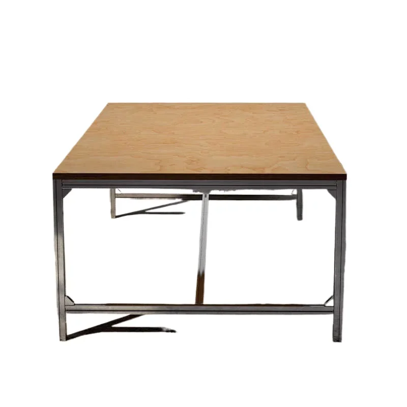 

Nordic solid wood dining table and chair combination modern simple small apartment household rectangular dining table log style