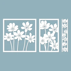 Flor Frame Metal corte morre, DIY Grave Stencil, Scrapbooking morre para fazer o cartão, Novo, 2024