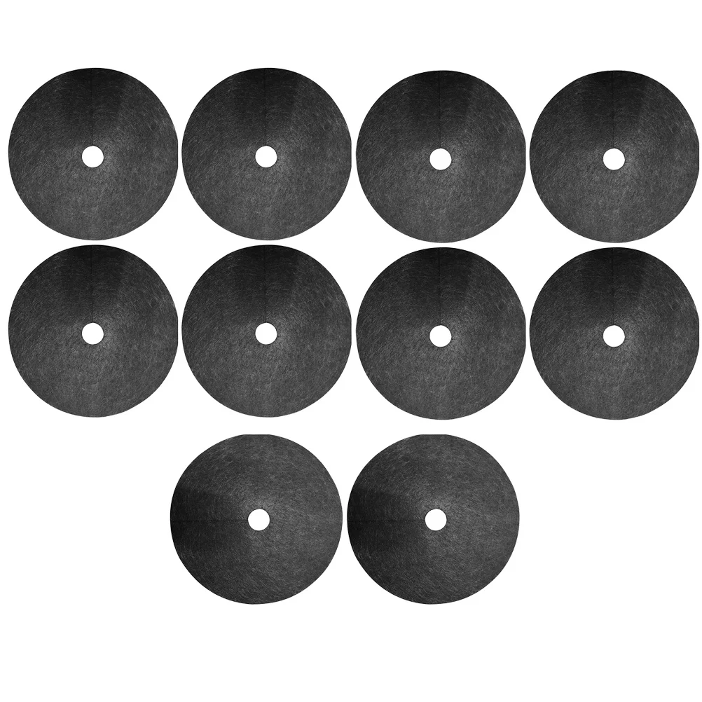 

10Pcs Breathable Weed Barrier Non- Cover Membrane 62cm Outer Diameter 7cm Inner Hole Garden Orchard Driveway