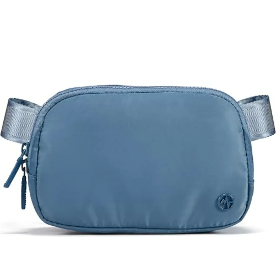 

Two Way Zipper Fanny Pack Nylon Everywhere Belt Bag for Women, Water Repellent Waist Packs, Crossbody Bags with Adjustable Stra