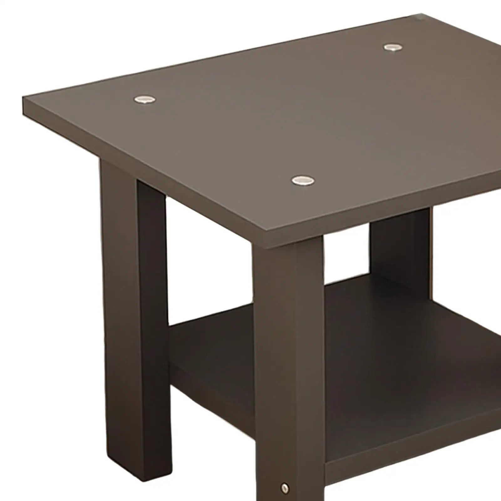 Mesa lateral de madeira com camadas duplas, moderna, multiuso para espaços estreitos, 11,8x11,8x12,2 polegadas, mesa para laptop