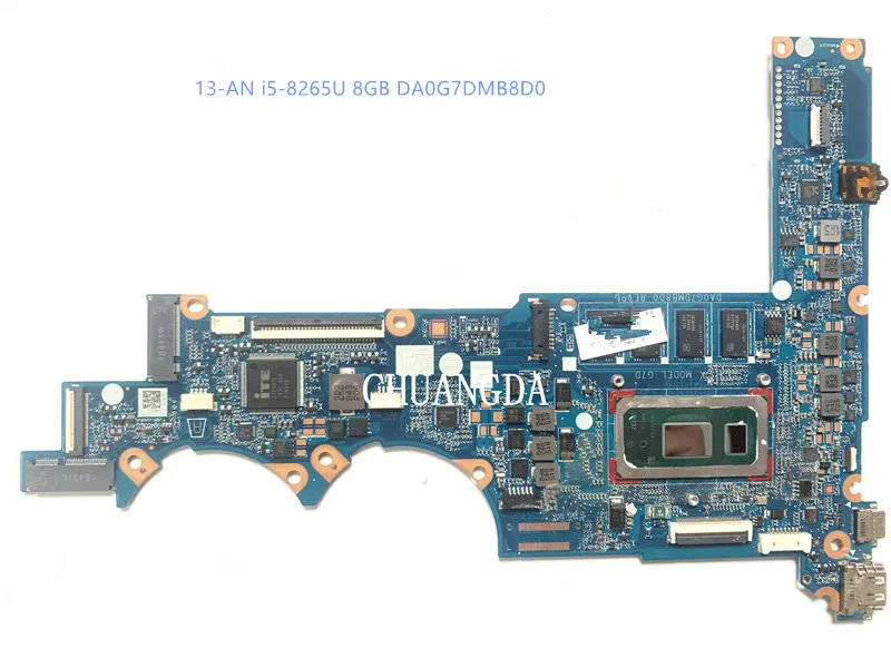 

For HP PAVILION 13-AN0010CA 13-AN Laptop Motherboard L37350-601 L37350-501 i5-8265U 8GB DA0G7DMB8D0 100%