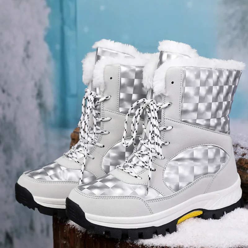 

Women Snow Boots New Winter Outdoor Thickened Plush Boots Women Fashion Sneakers Warm Thick Sole Non-slip Platform Cotton Shoes